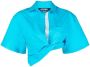 Jacquemus Cropped blouse Blauw - Thumbnail 1
