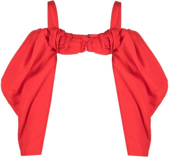 Jacquemus Cropped blouse Rood