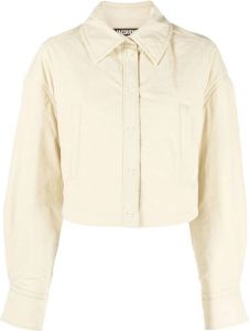 Jacquemus Cropped shirtjack Beige