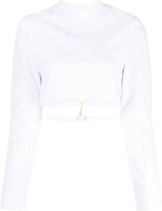 Jacquemus Cropped T-shirt Wit