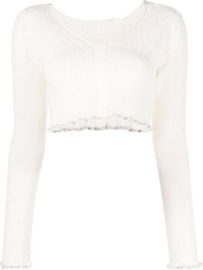 Jacquemus Cropped trui Wit