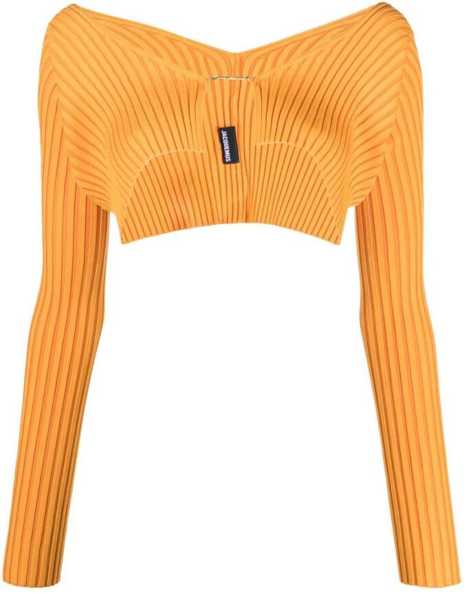 Jacquemus Cropped vest Oranje