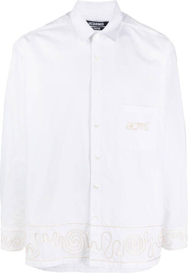 Jacquemus Overhemd met borduurwerk Wit