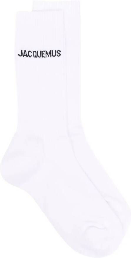 Jacquemus Les Chaussettes sokken met logo intarsia Wit