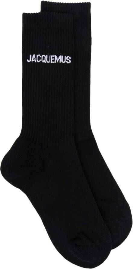 Jacquemus Les Chaussettes sokken met logo intarsia Zwart
