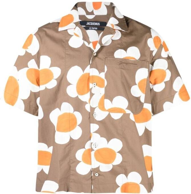 Jacquemus Overhemd met bloemenprint Oranje