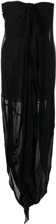 Jacquemus Geknoopte bandeau jurk Zwart