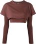 Jacquemus Le Double T-shirt gelaagde top Bruin - Thumbnail 1