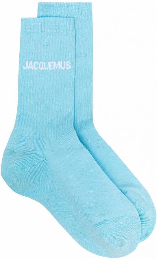 Jacquemus Geribbelde sokken Blauw