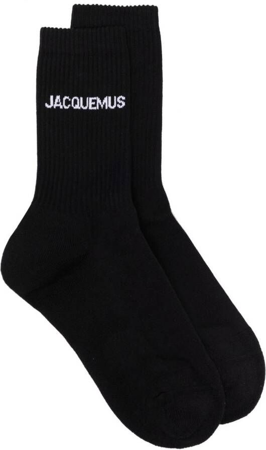 Jacquemus Geribbelde sokken Zwart