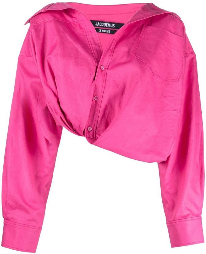 Jacquemus Gesmockte blouse Roze