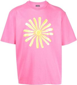 Jacquemus T-shirt met grafische print Roze