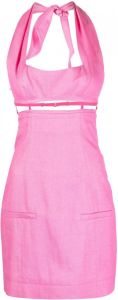 Jacquemus Mini-jurk met halternek Roze