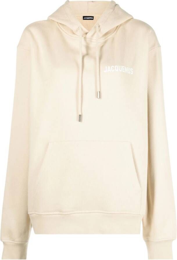 Jacquemus Le Sweatshirt hoodie met print Beige