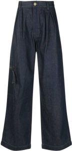 Jacquemus Jeans met geplooid detail Blauw