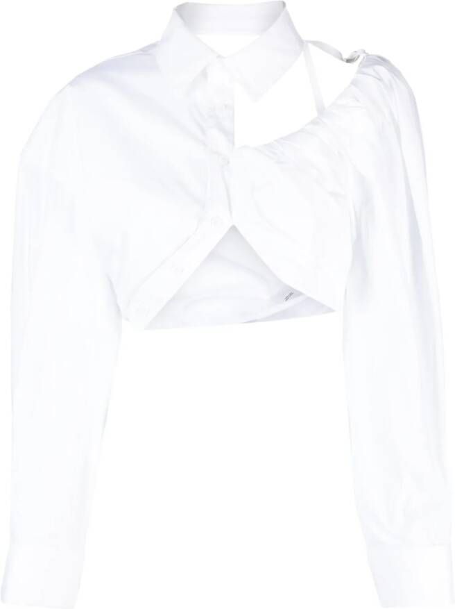 Jacquemus Asymmetrische blouse Wit
