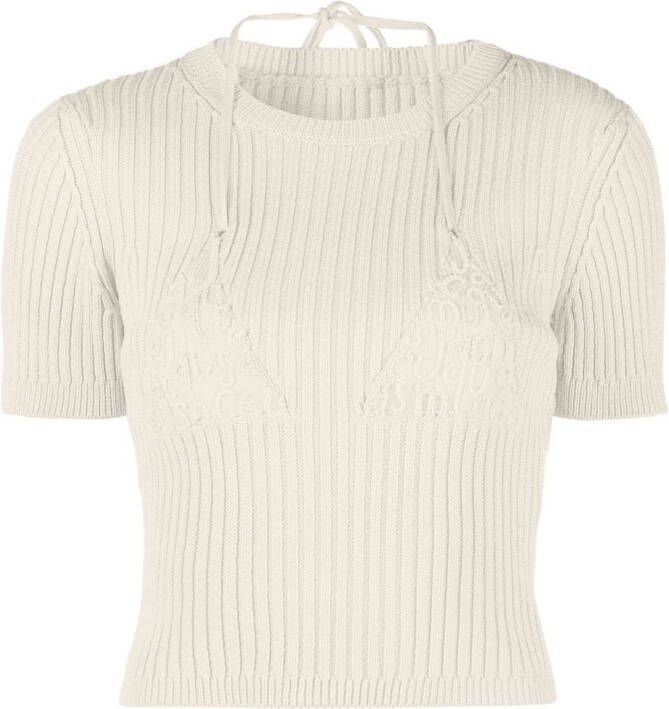 Jacquemus Cropped top Beige