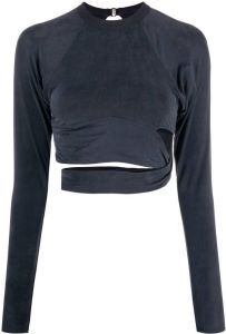 Jacquemus Cropped T-shirt Blauw