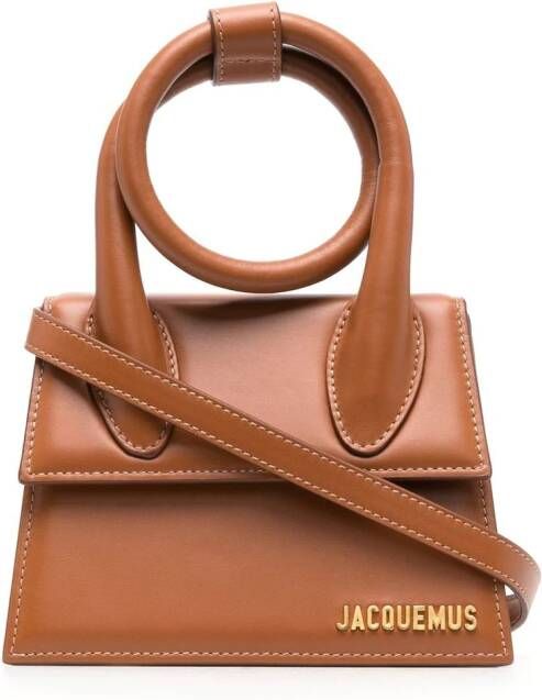 Jacquemus Le Chiquito Noeud kleine tas Bruin