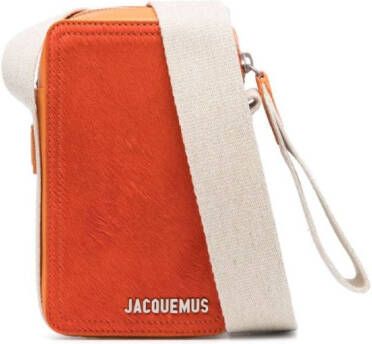 Jacquemus Le Cuerda leren tas Oranje