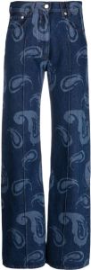 Jacquemus Jeans met paisley print Blauw