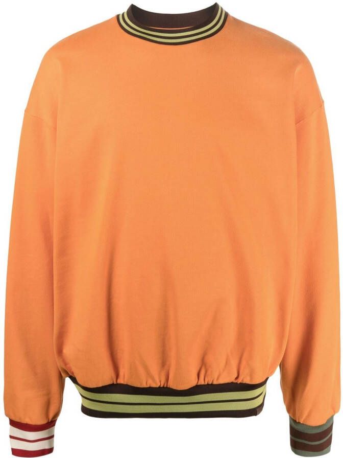 Jacquemus Sweater met gestreepte afwerking Oranje