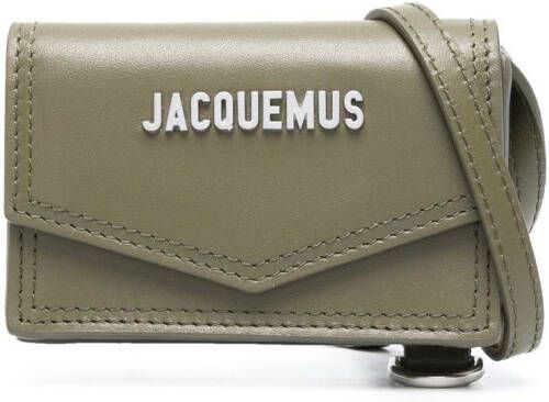 Jacquemus Le Porte Azur leren tas Groen