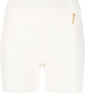 Jacquemus Le Short Pralu knitted shorts Wit