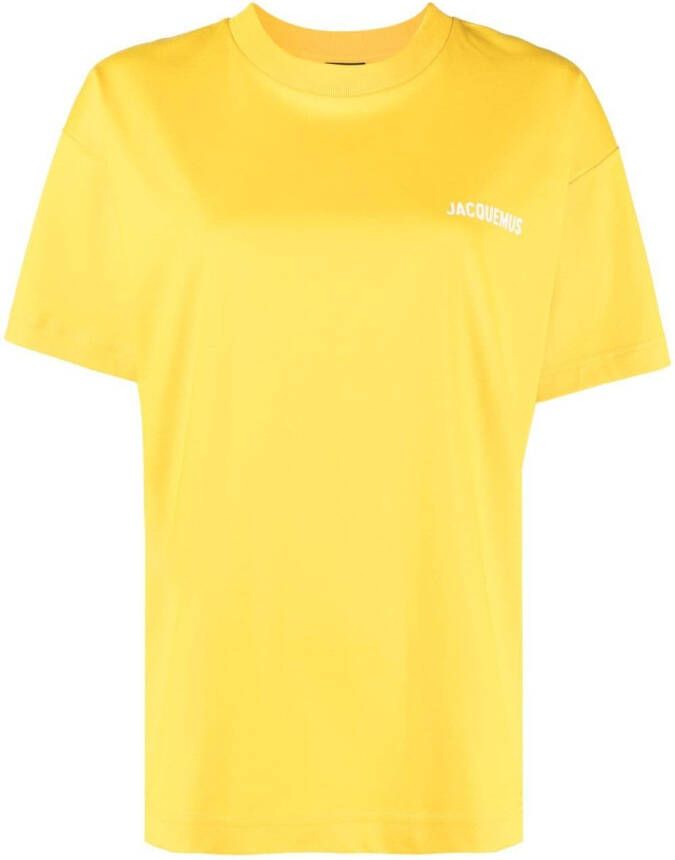 Jacquemus T-shirt met logoprint Geel