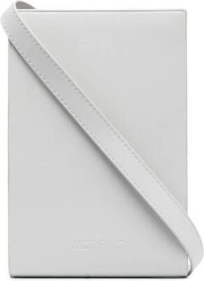 Jacquemus Le Gadju leren schoudertas Grijs