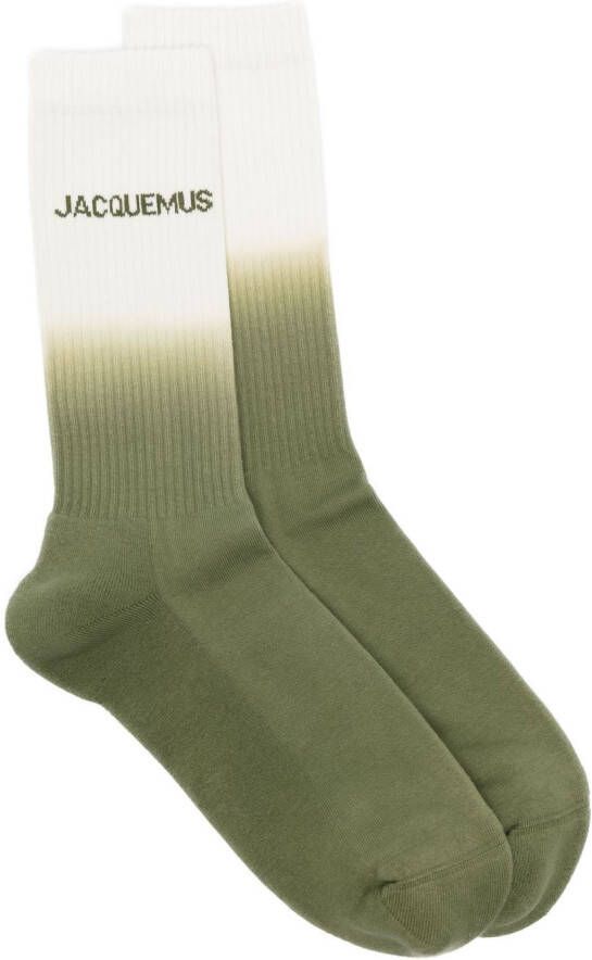 Jacquemus Les Chaussettes Moisson sokken met kleurverloop Groen