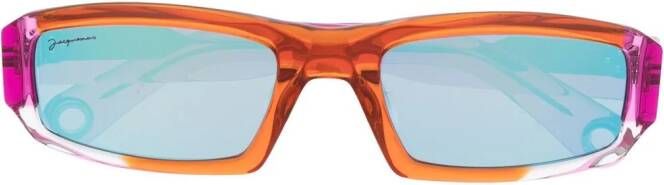 Jacquemus Les Lunettes Altù zonnebril met spiegelglazen Oranje
