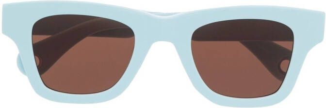 Jacquemus Les Lunettes zonnebril met D-montuur Blauw