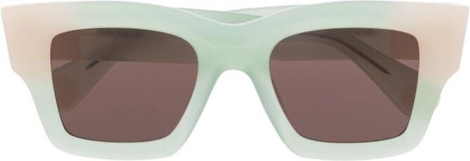 Jacquemus Les Lunettes zonnebril met vierkant montuur Groen