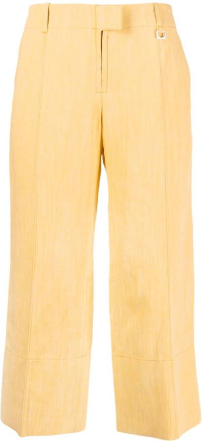 Jacquemus Linnen broek Geel