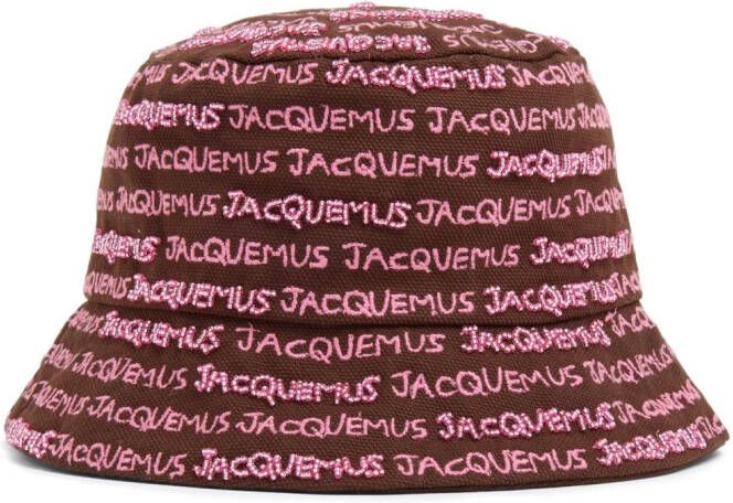 Jacquemus Vissershoed met geborduurd logo Bruin