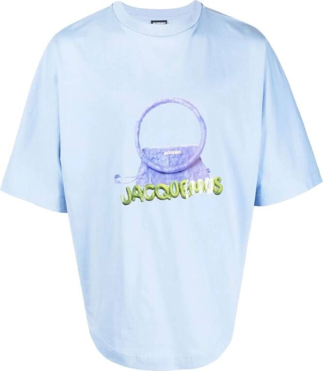 Jacquemus T-shirt met print Blauw