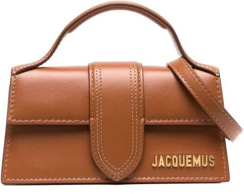 Jacquemus Mini-tas met logoplakkaat Bruin