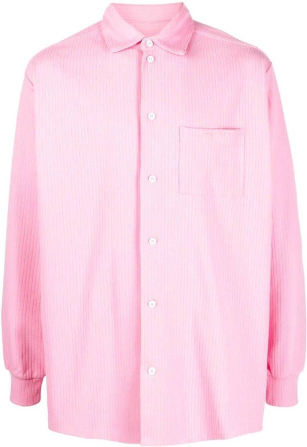 Jacquemus Overhemd met geborduurd logo Roze