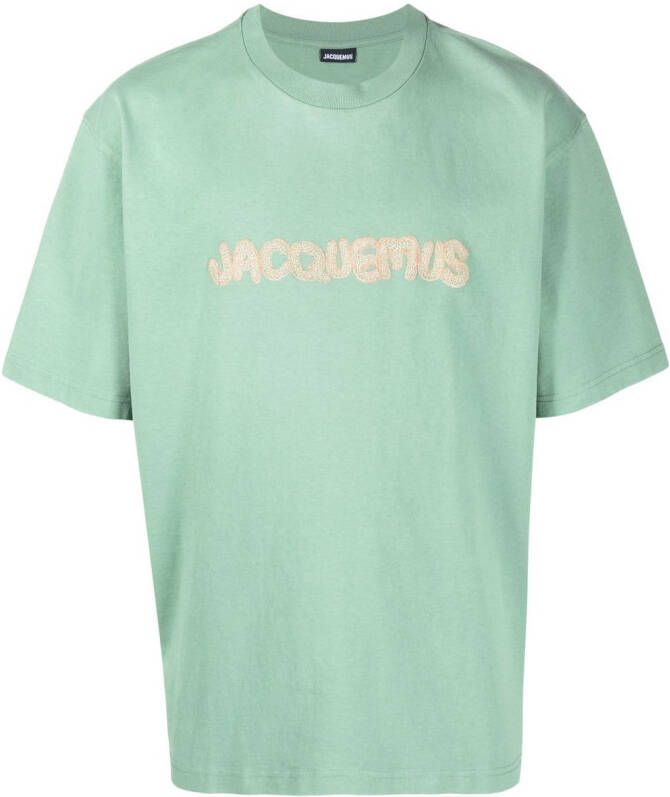Jacquemus T-shirt met geborduurd logo Groen