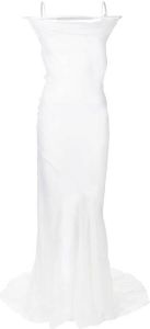 Jacquemus Semi-doorzichtige maxi-jurk Wit