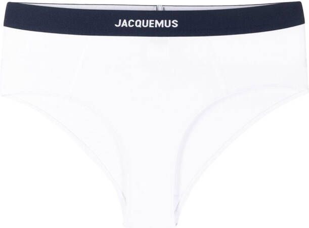 Jacquemus La Culotte slip met logoband Wit