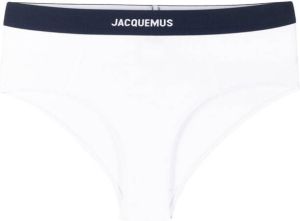 Jacquemus Slip met logoprint Wit