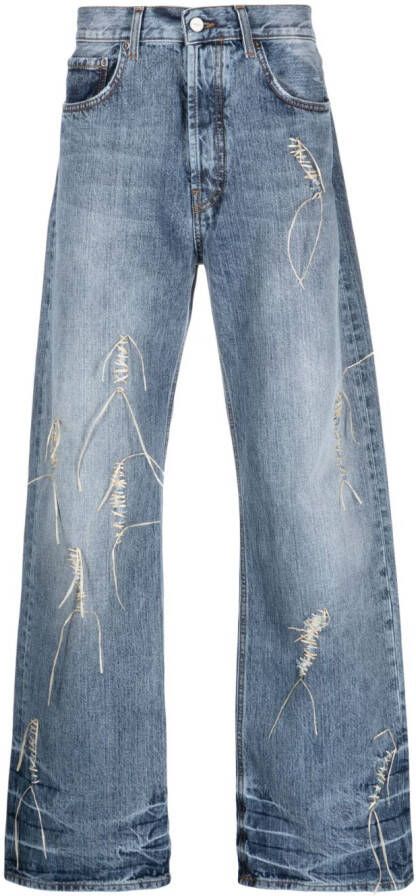 Jacquemus Jeans met wijde pijpen Blauw