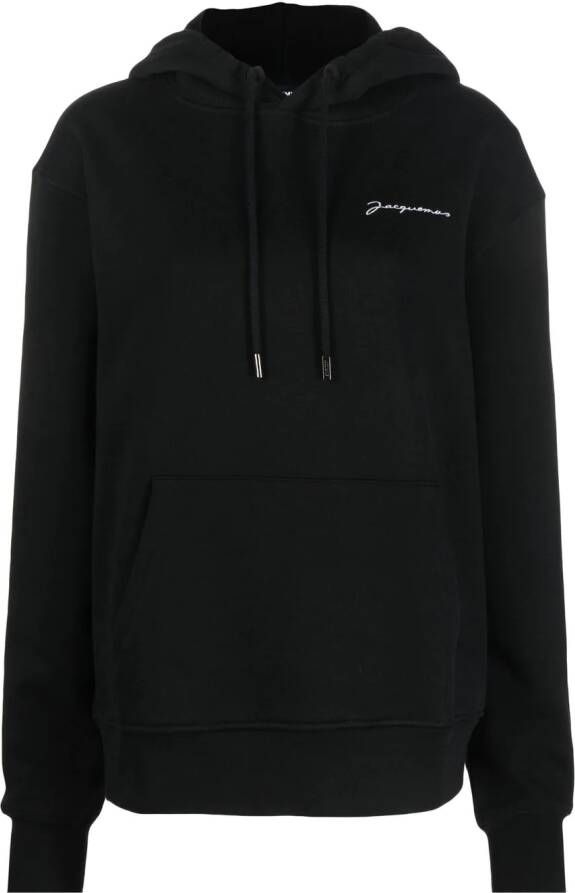 Jacquemus Sweater met geborduurd logo Zwart