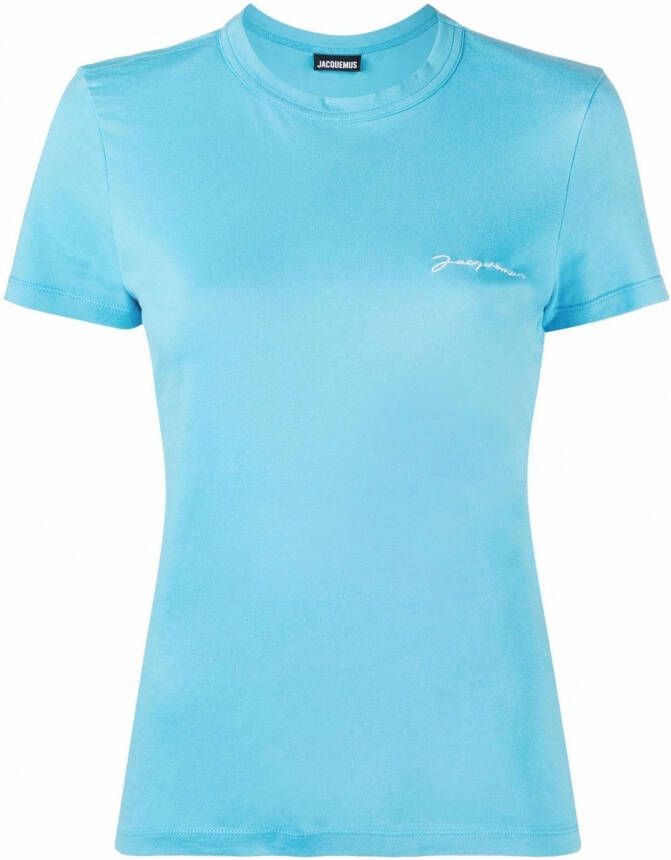 Jacquemus Le T-shirt top met geborduurd logo Blauw
