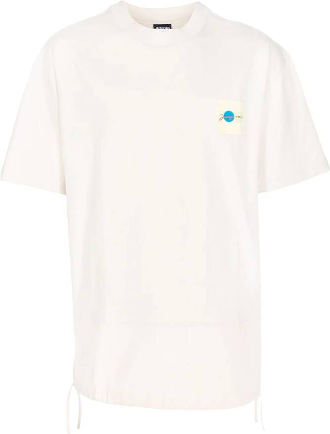 Jacquemus T-shirt met logopatch Bruin