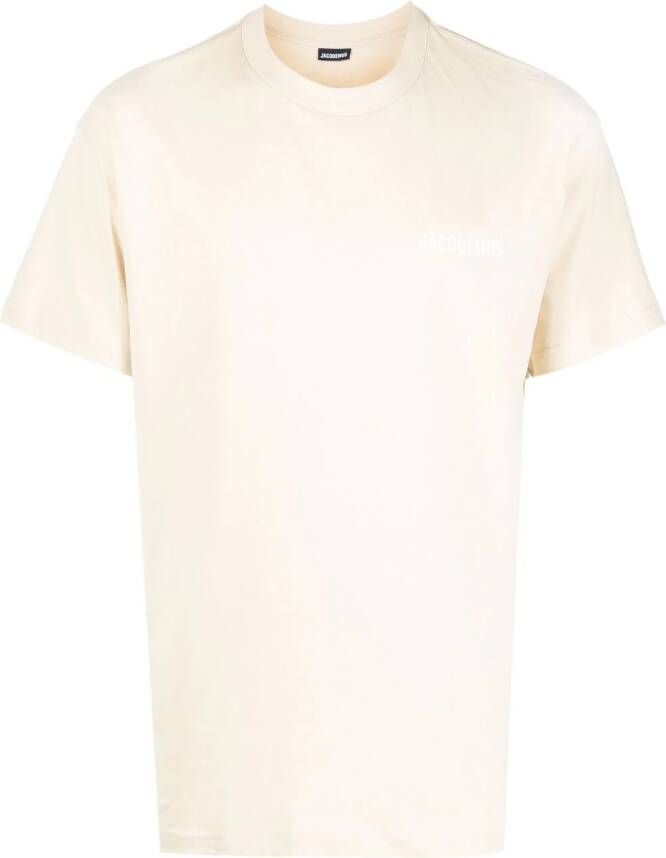 Jacquemus T-shirt met logoprint Beige