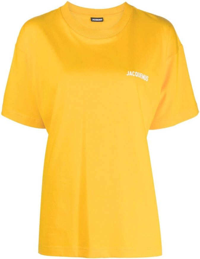 Jacquemus T-shirt met logoprint Geel
