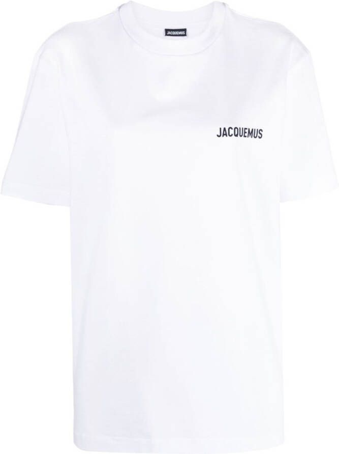 Jacquemus T-shirt met logoprint Wit